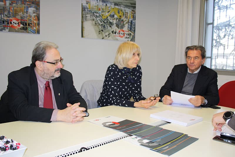 Palma Costi, Assessore regionale alle Attività Produttive, in visita allo stabilimento Trascar S.p.A.